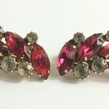 Vintage Pink Unsigned Julianna Earrings