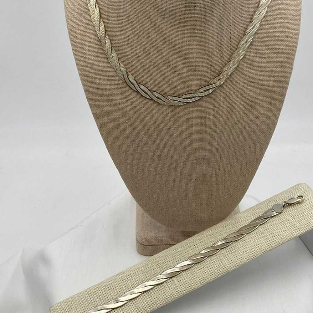 Beautiful sterling silver necklace and bracelet s… - image 7