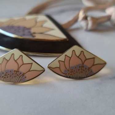 Laurel Burch Lotus Flower Jewelry Set