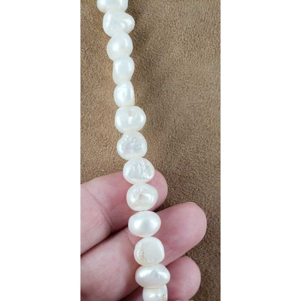 Beautiful Genuine Baroque Pearl Necklace Sterling… - image 2