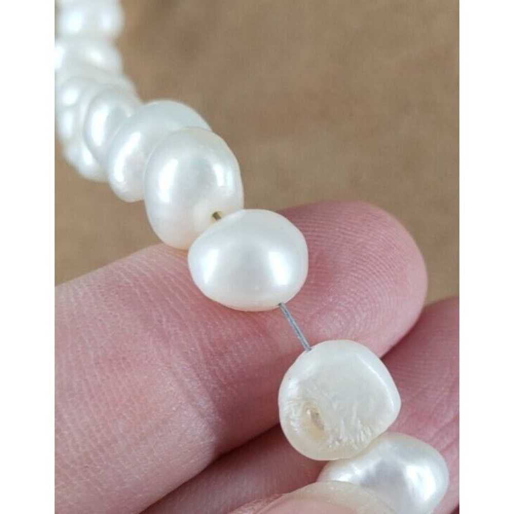 Beautiful Genuine Baroque Pearl Necklace Sterling… - image 3