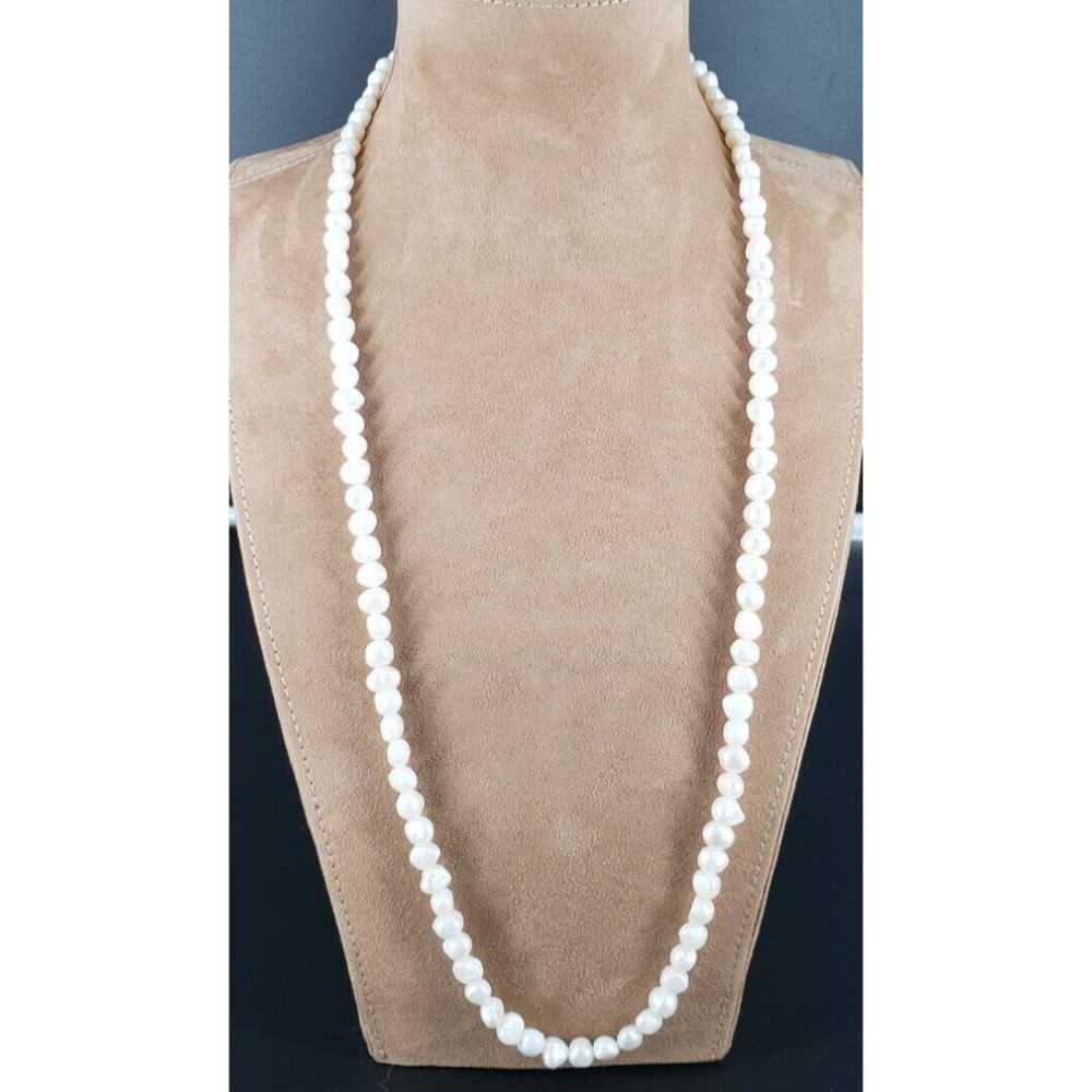 Beautiful Genuine Baroque Pearl Necklace Sterling… - image 9