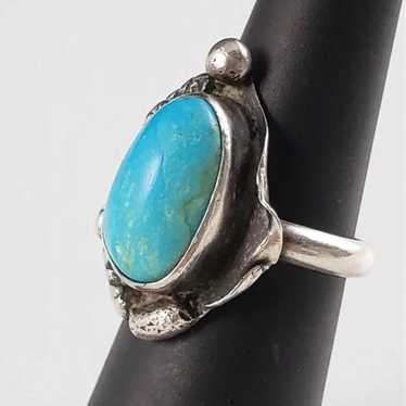 SALE Artisan Natural Turquoise and Sterling Sliver