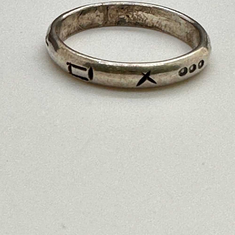 Vintage silver ring with hieroglyphics - image 5