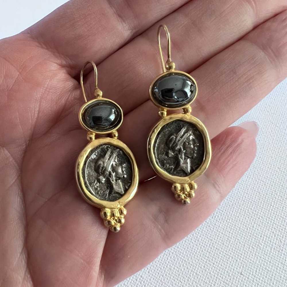 Vintage Roman Coin Earrings - image 4