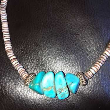 Turquoise and Heishi Necklace - image 1