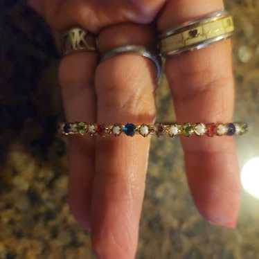 Vintage multi color, bangle bracelet