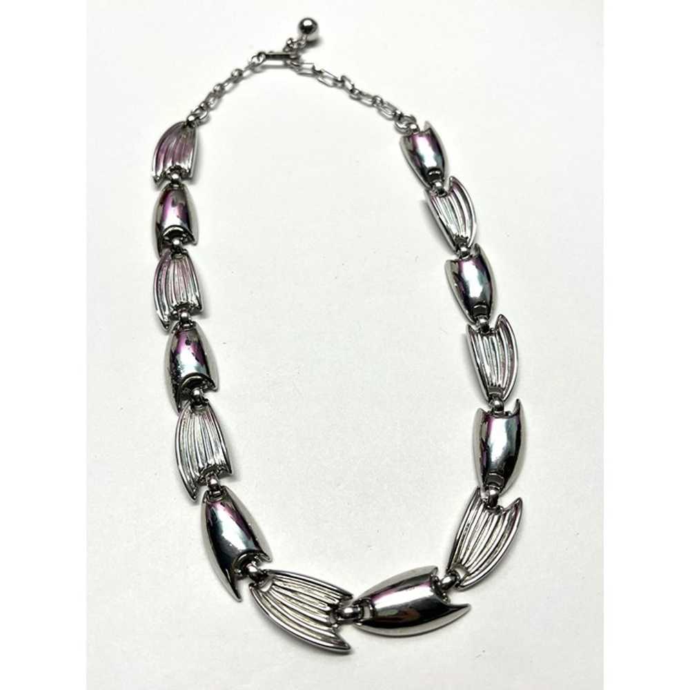 Vintage Trifari Silver Chain Necklace - image 2