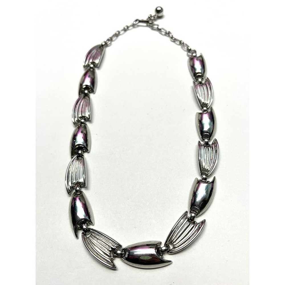 Vintage Trifari Silver Chain Necklace - image 3