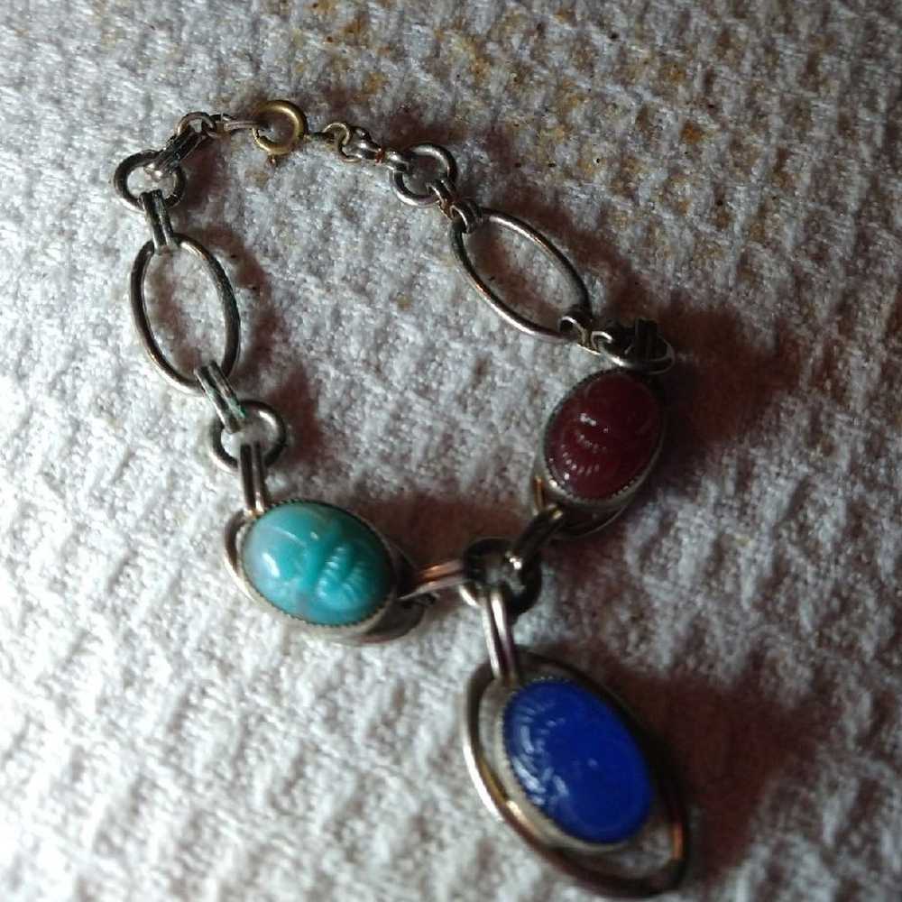 Antique scarab bracelet - image 2