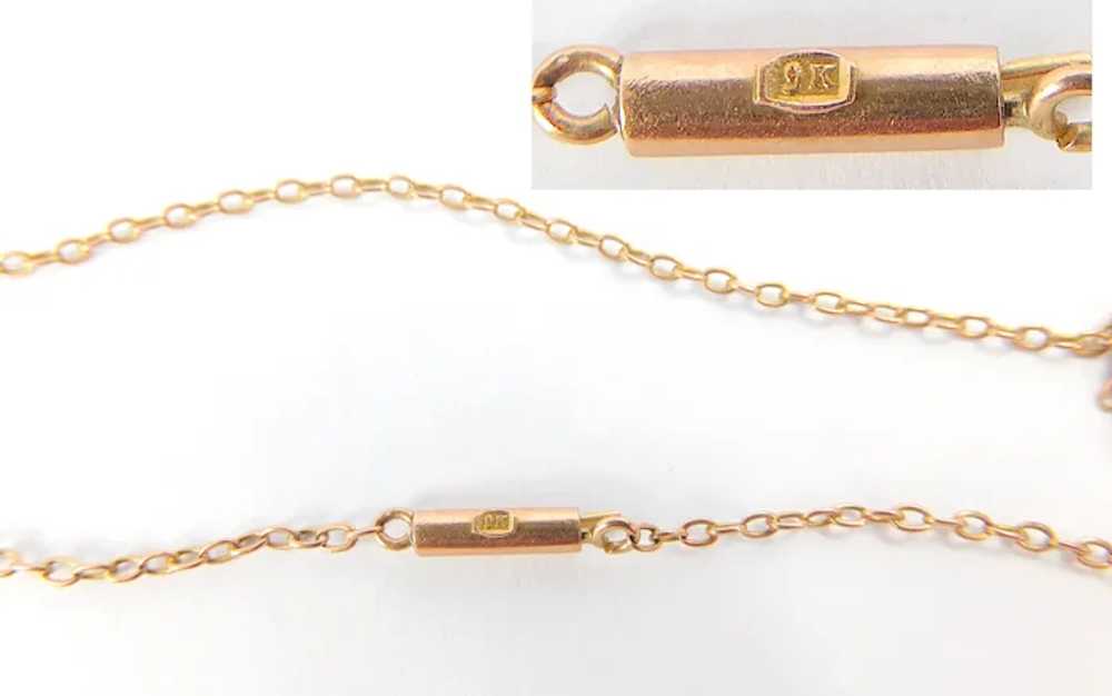 Antique EDWARDIAN 9ct Rose Gold Chain Necklace BA… - image 4