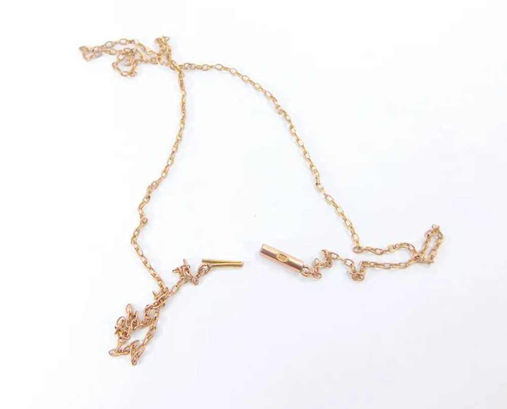 Antique EDWARDIAN 9ct Rose Gold Chain Necklace BA… - image 9