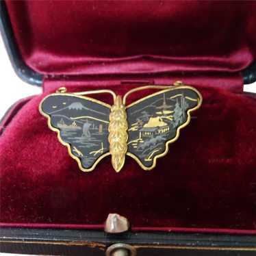 Lovely japanese damascene shakudo - Gem