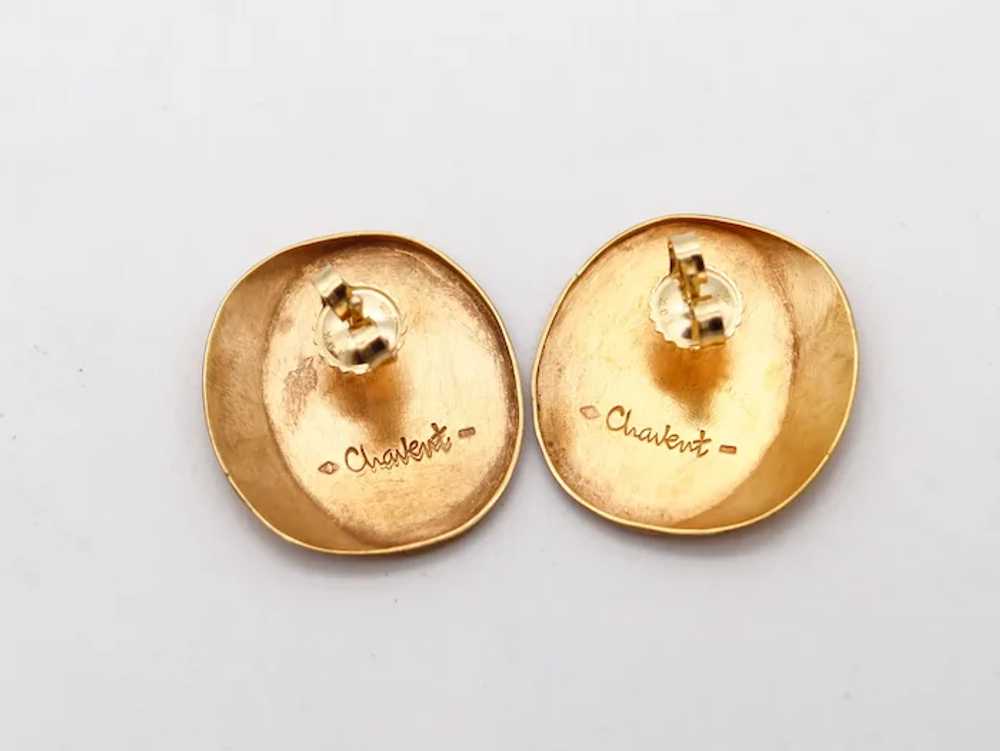 Claude Chavent Paris Geometric Oval Earrings In S… - image 4