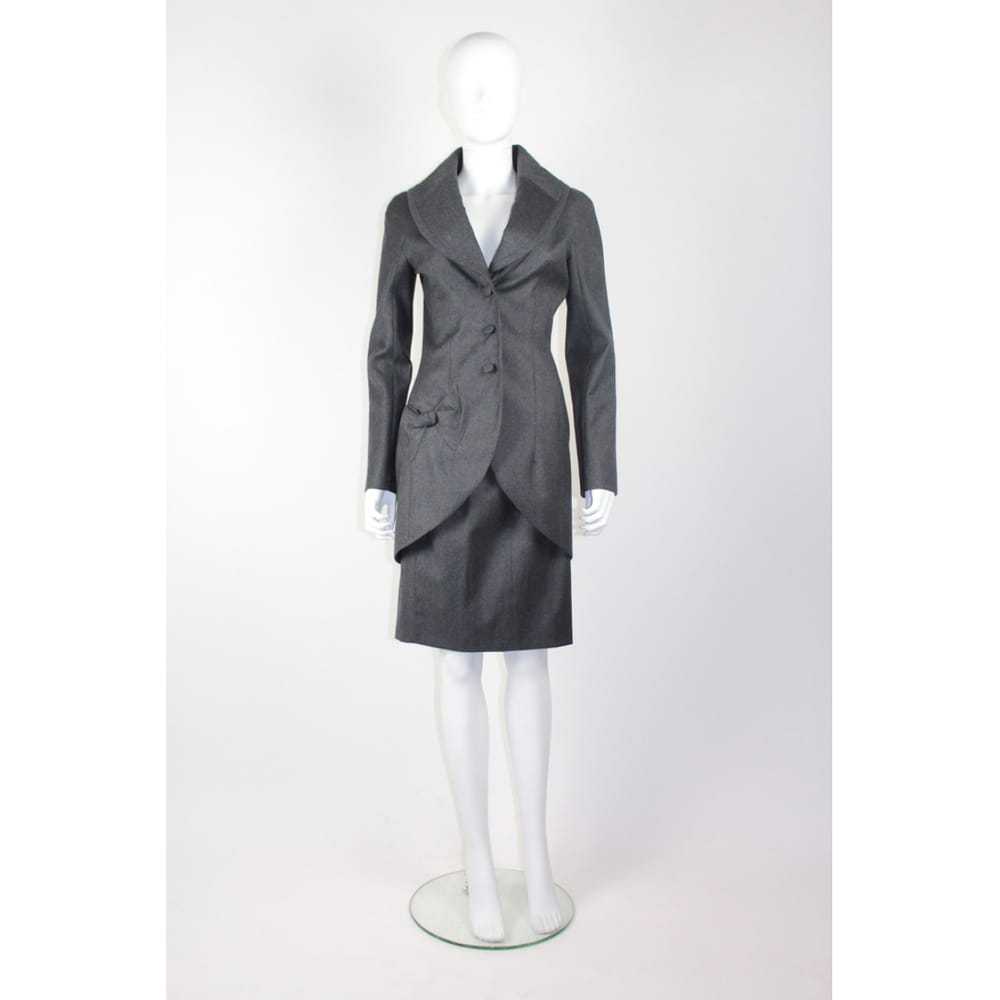 John Galliano Wool skirt suit - image 4