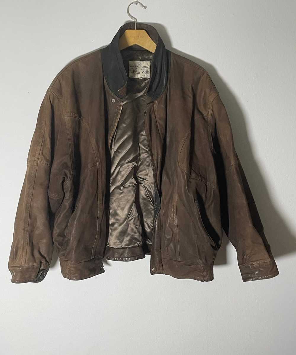 Vera Pelle Leather factory Vera pelle bomber jack… - image 1