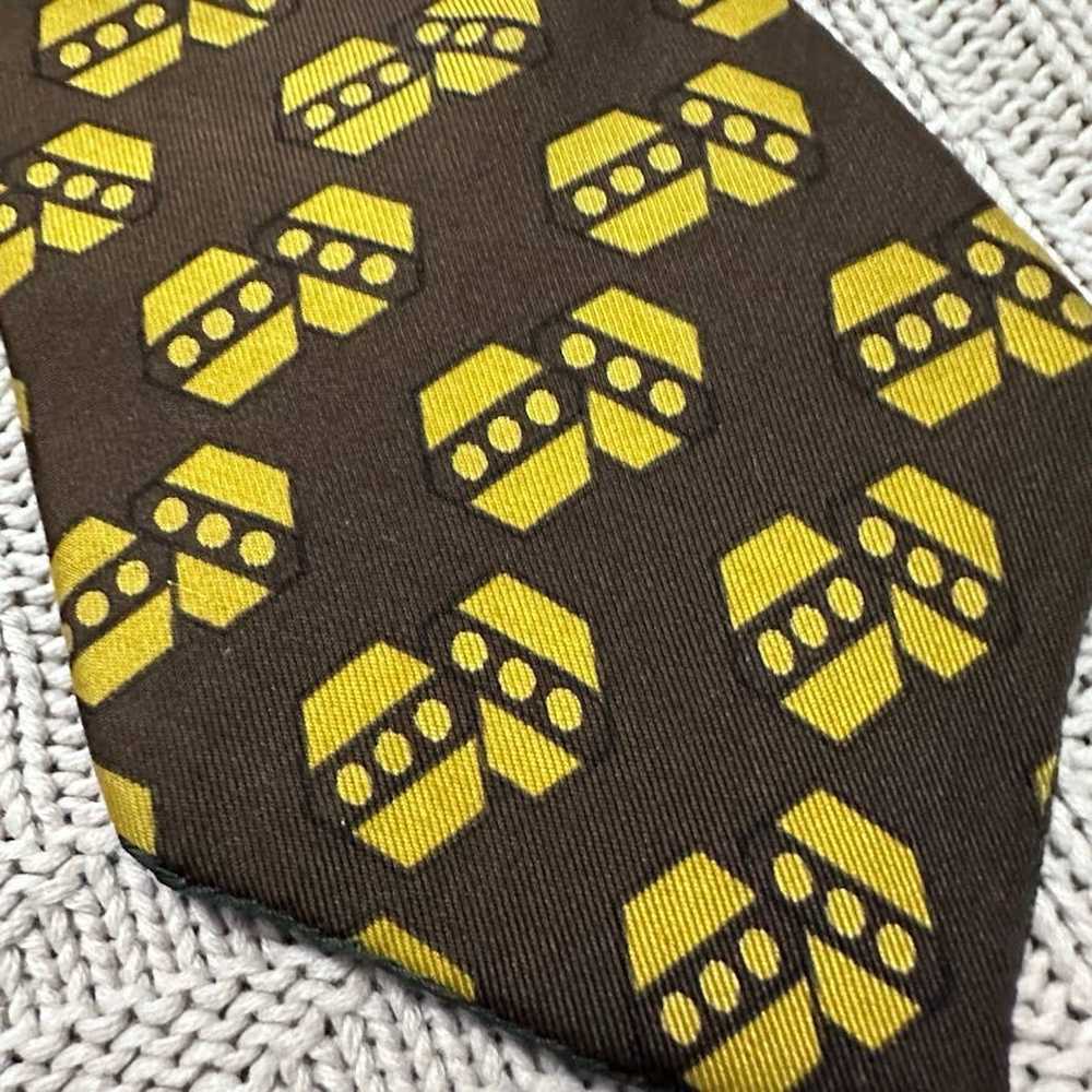 Vintage Vintage Roxy brown novelty abstract silk … - image 2