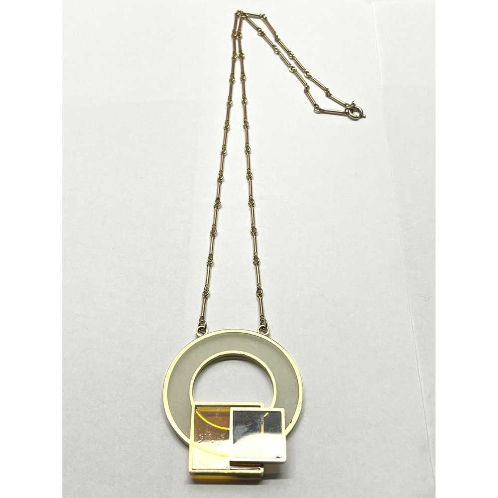 Vintage Vintage MCM Mod Lucite Pendant Necklace - image 6