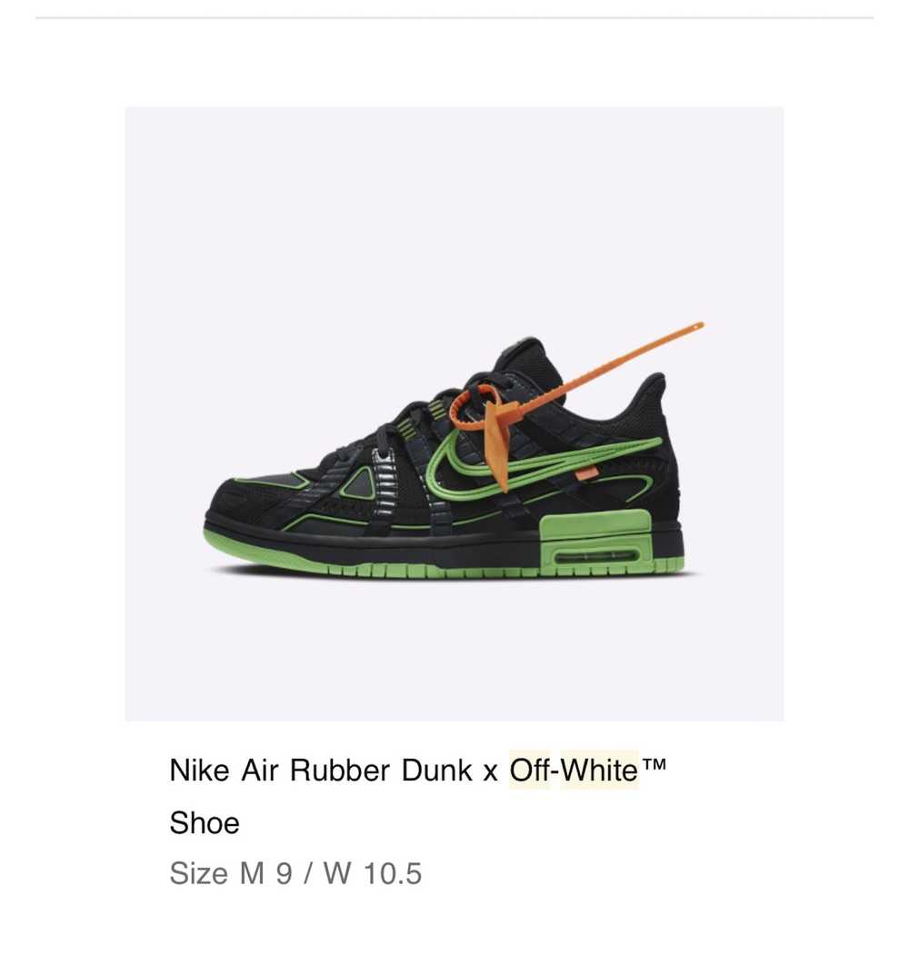 Nike × Off-White Nike Air Rubber Dunk x Off-White… - image 1