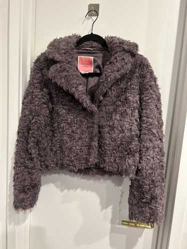 Kate Spade Purple Faux Fur Jacket