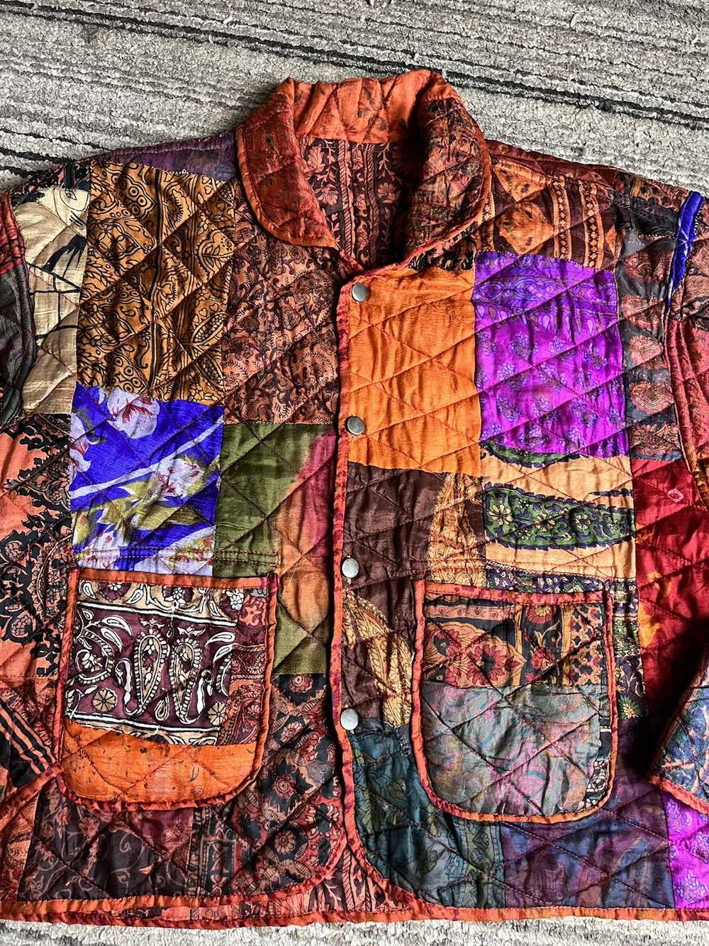 Vintage Quilt patchwork reversible jacket - image 4