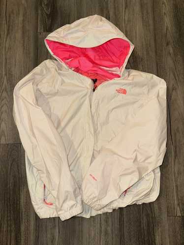 The North Face White and Pink Vintage North Face