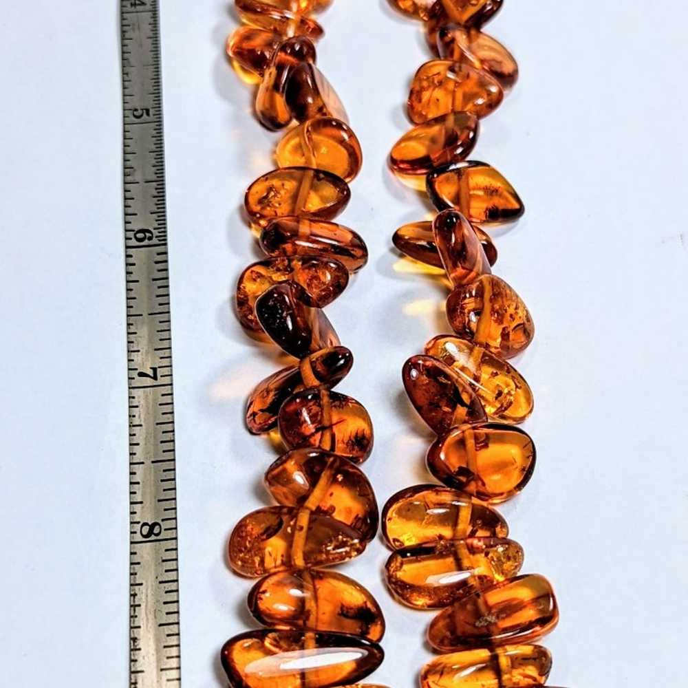 Vintage Baltic Amber Necklace and Earrings Set - image 11