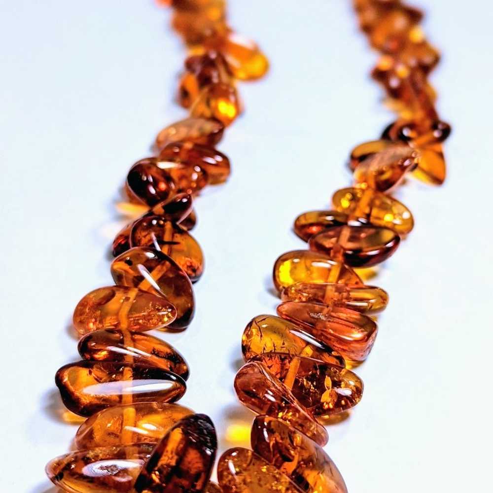 Vintage Baltic Amber Necklace and Earrings Set - image 3