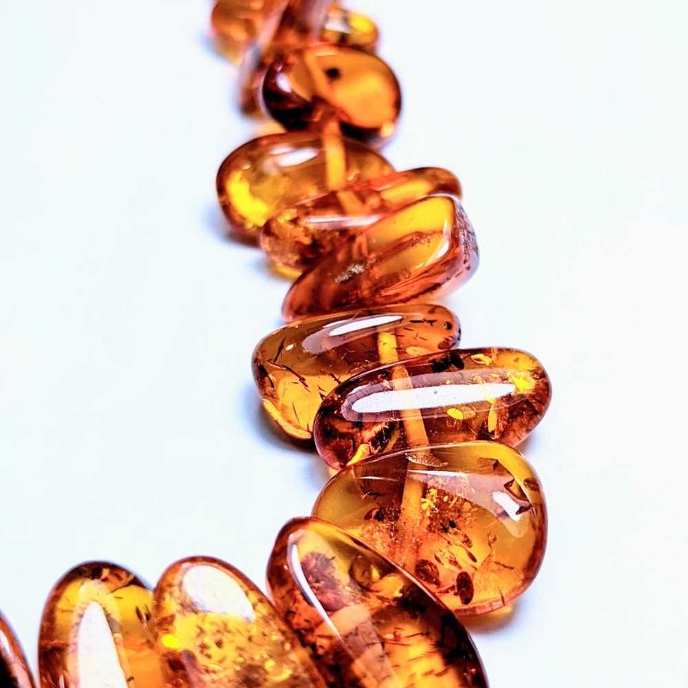 Vintage Baltic Amber Necklace and Earrings Set - image 5