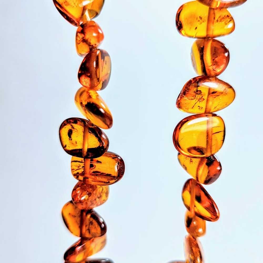 Vintage Baltic Amber Necklace and Earrings Set - image 8
