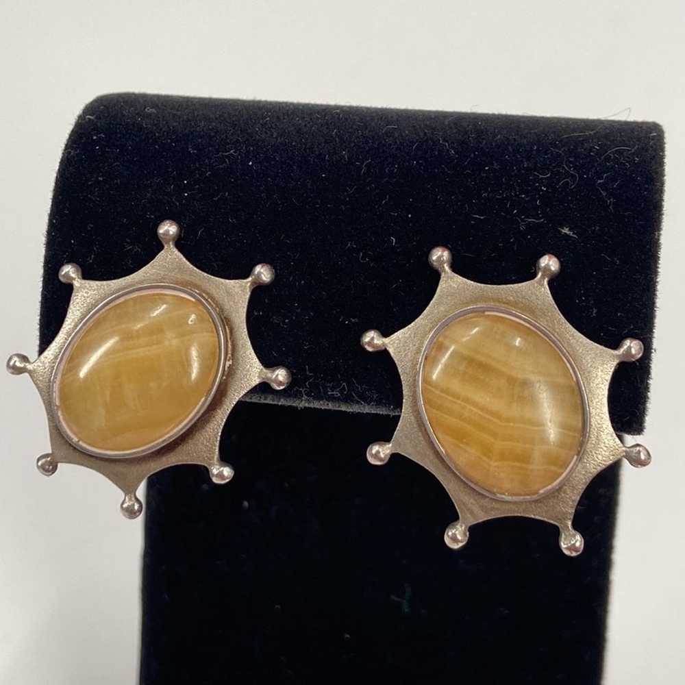 Vintage Native American made Calcite Sterling sil… - image 2