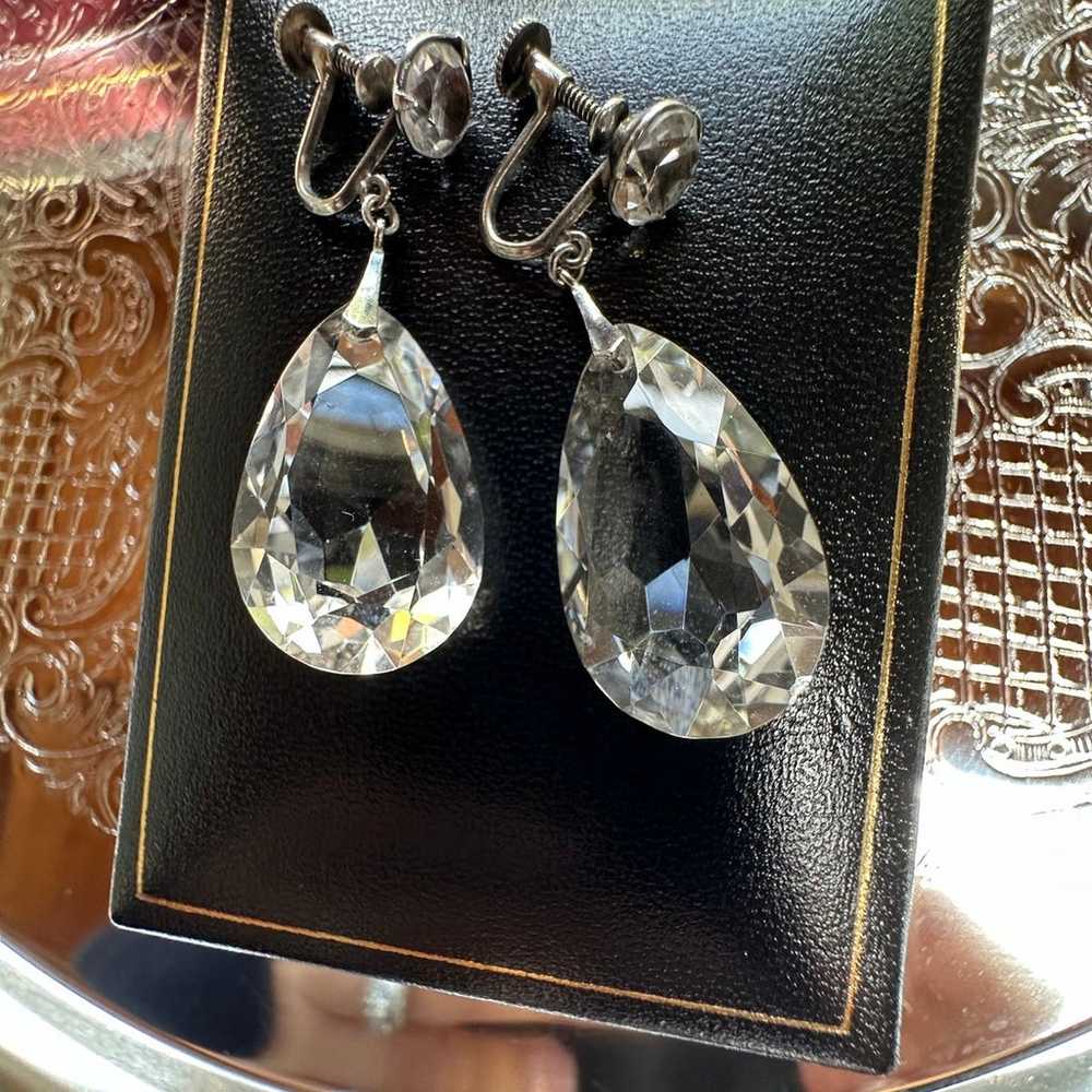 Crystal and Silver Earrings - image 9