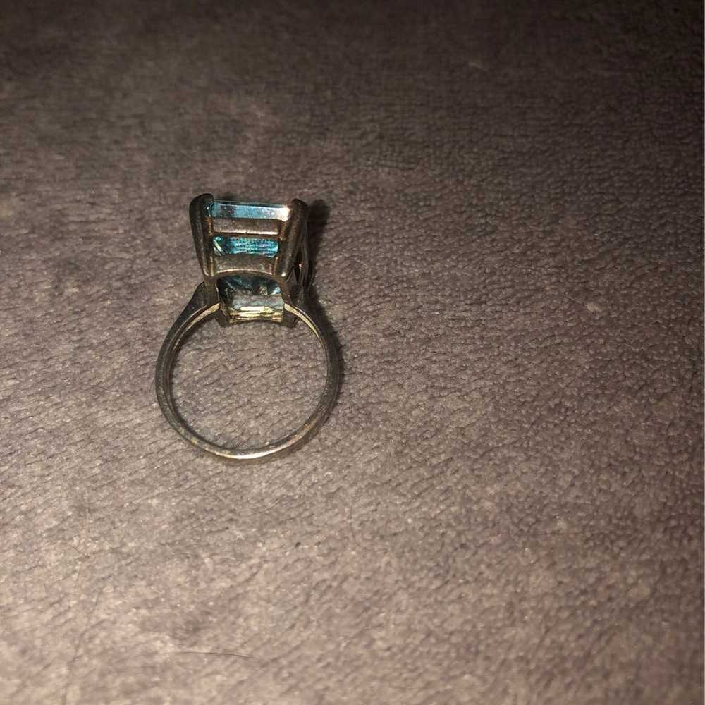 Genuine Sky Blue Topaz and Sterling Ring - image 5
