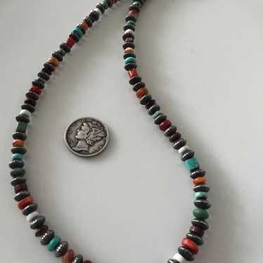 Vintage Native American Multi-Gemstone Necklace