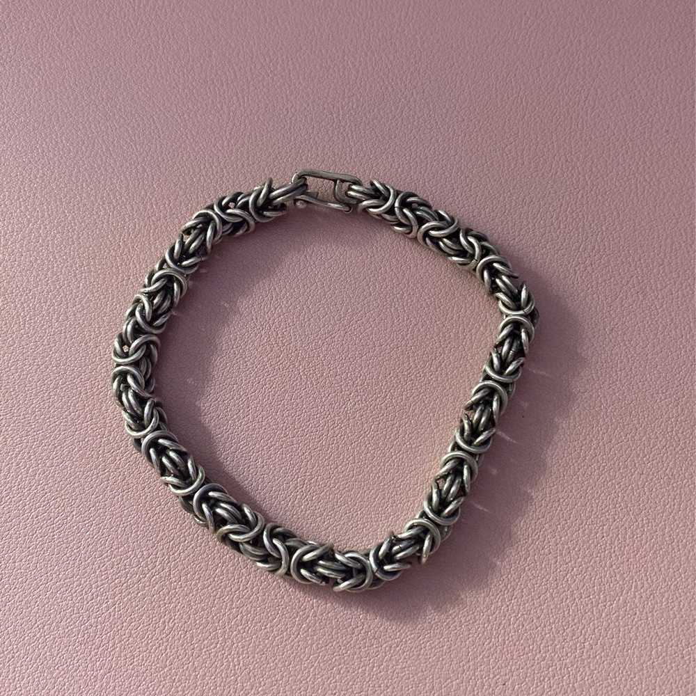 Vintage Byzantine Sterling Silver Bracelet - image 1