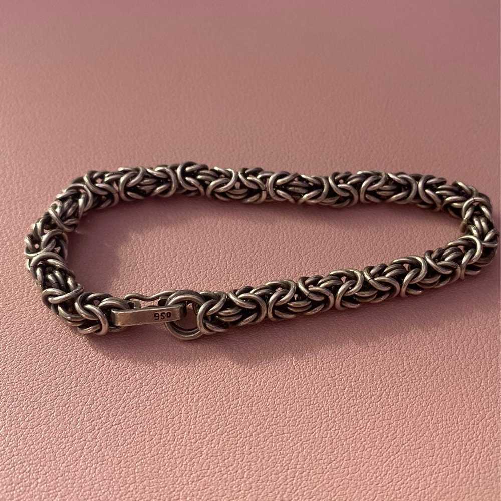 Vintage Byzantine Sterling Silver Bracelet - image 2
