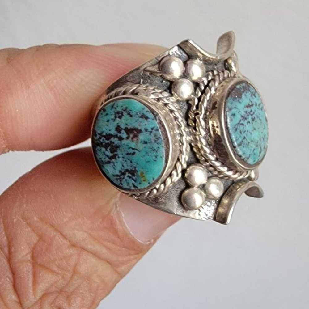 Vintage Turquoise Ring 925 silver - image 2