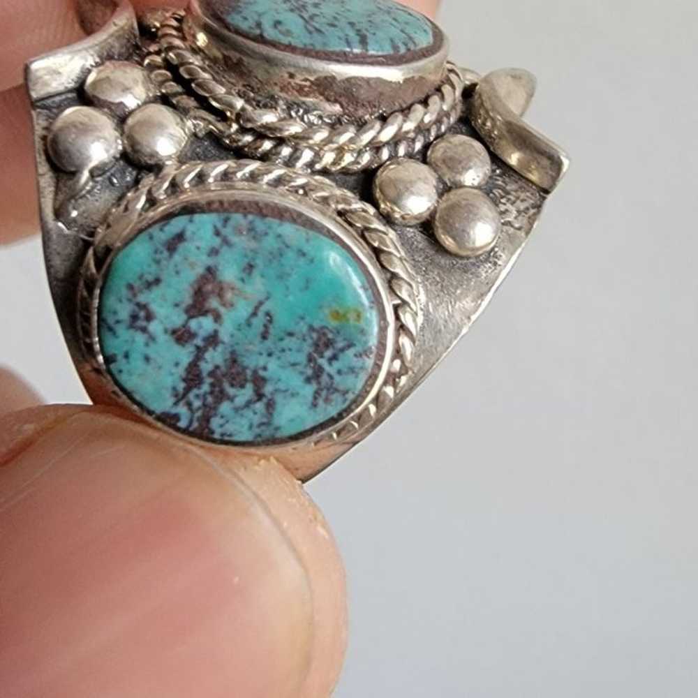 Vintage Turquoise Ring 925 silver - image 5