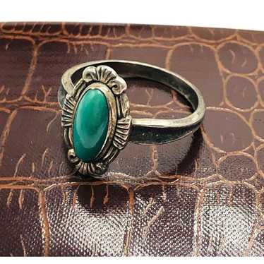 Vintage Native American Bell Turquoise Sterling S… - image 1