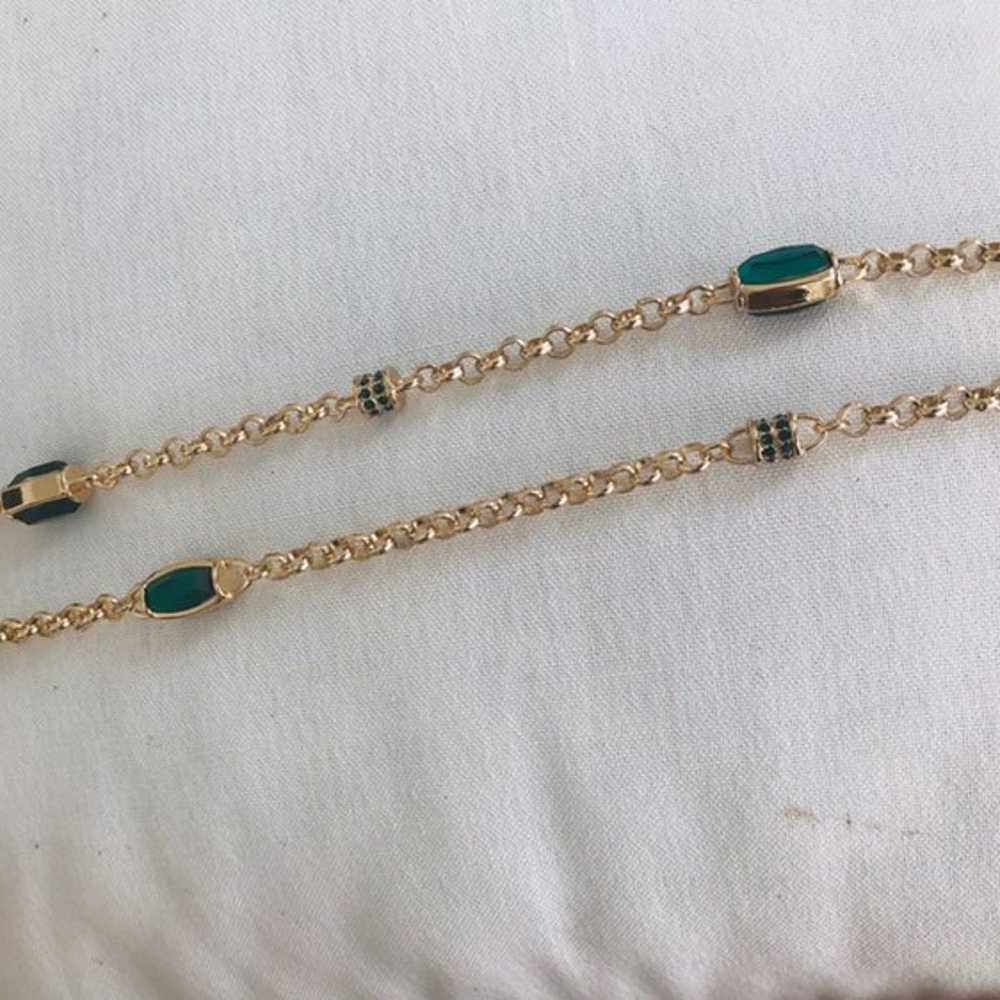 Antique Green Gem Necklace - image 5