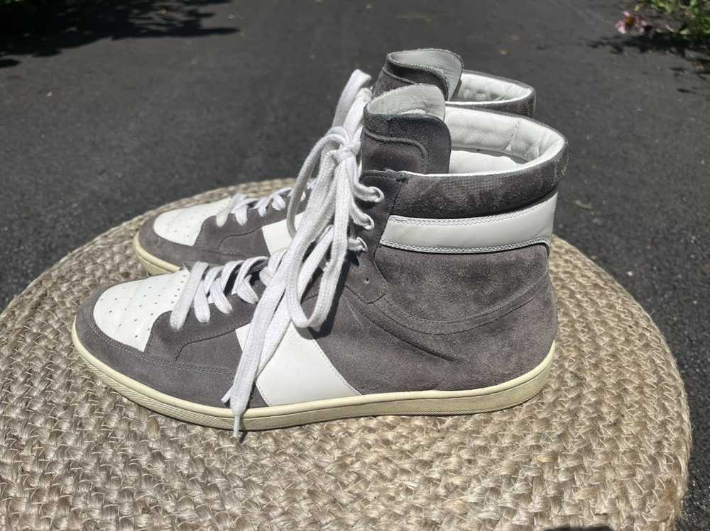 Saint Laurent Paris Gently Worn Gray Suede/White … - image 4