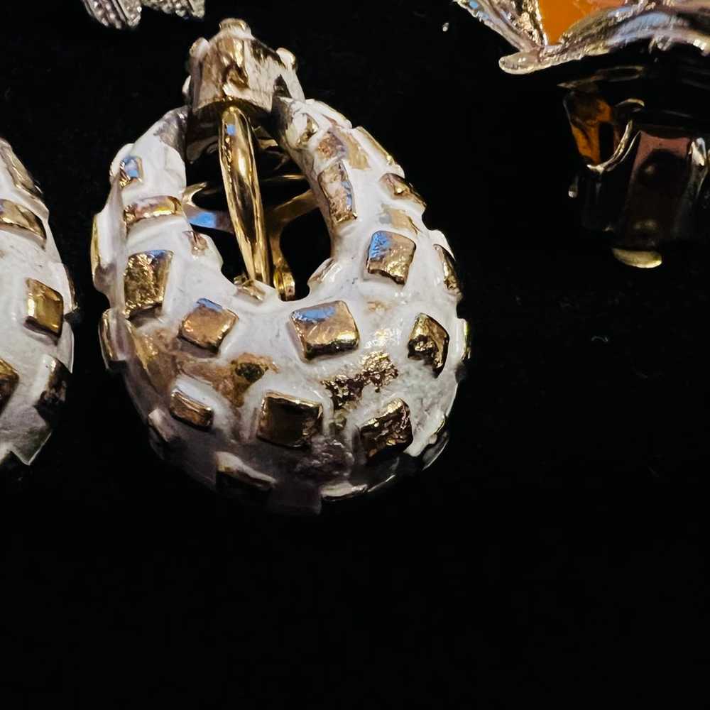 Vintage Coro Gold & Silver Tone Earring, Bracelet… - image 12