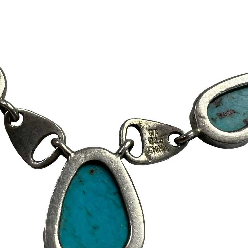 Vintage Designer Sterling Silver and Turquoise Ne… - image 9