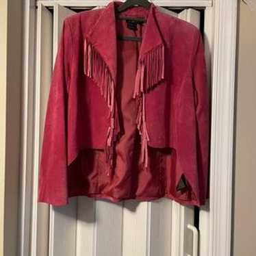 Ruby Ch Raspberry Suede Jacket - image 1