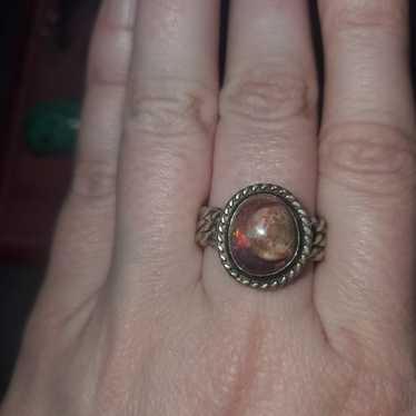 Sterling silver vintage mexican opal ring. - image 1