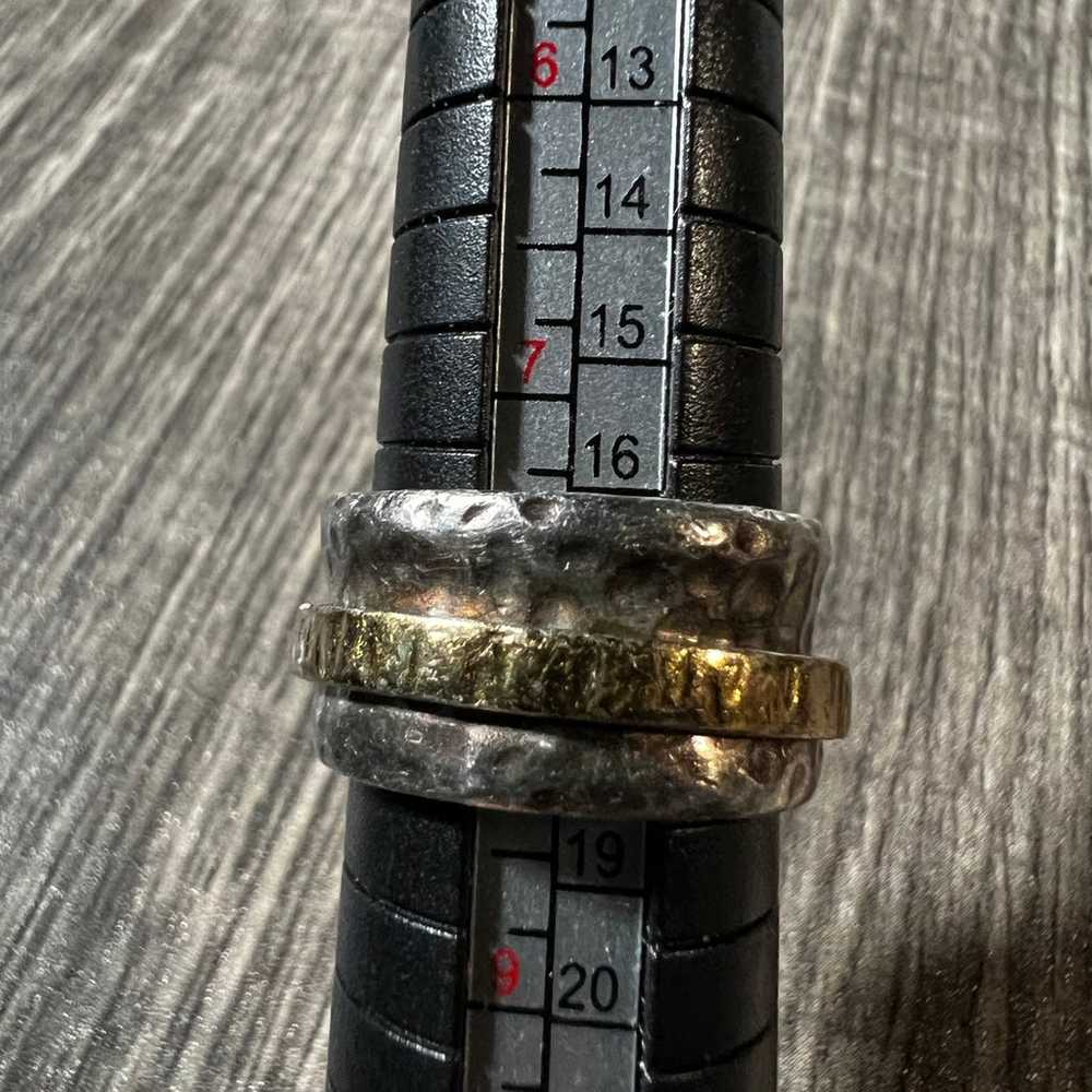 Stunning vintage Silpada hammered fidget ring - image 6