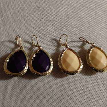 18k Yellow Gold Gemstone Earrings