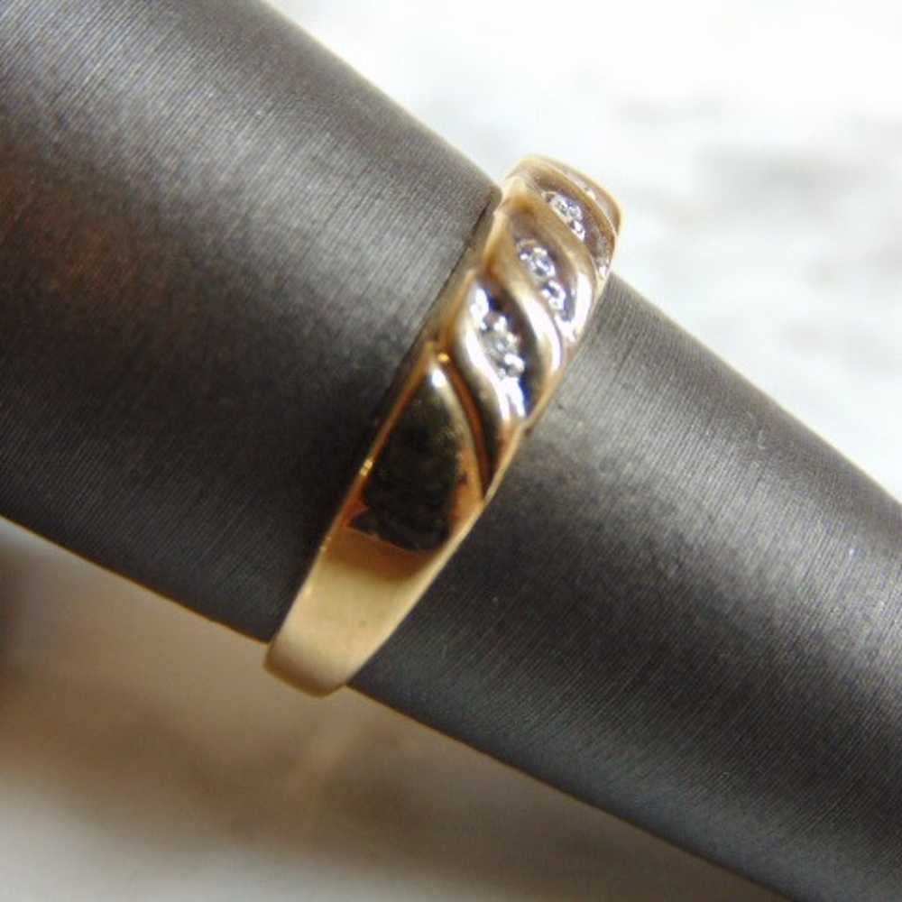 Womens 10K Gold Diamond Ring E5340 - image 2
