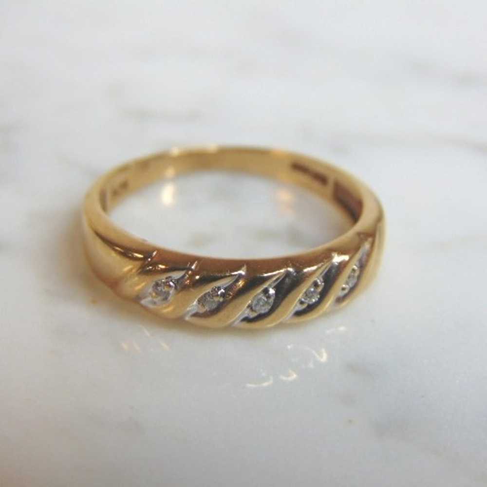 Womens 10K Gold Diamond Ring E5340 - image 4