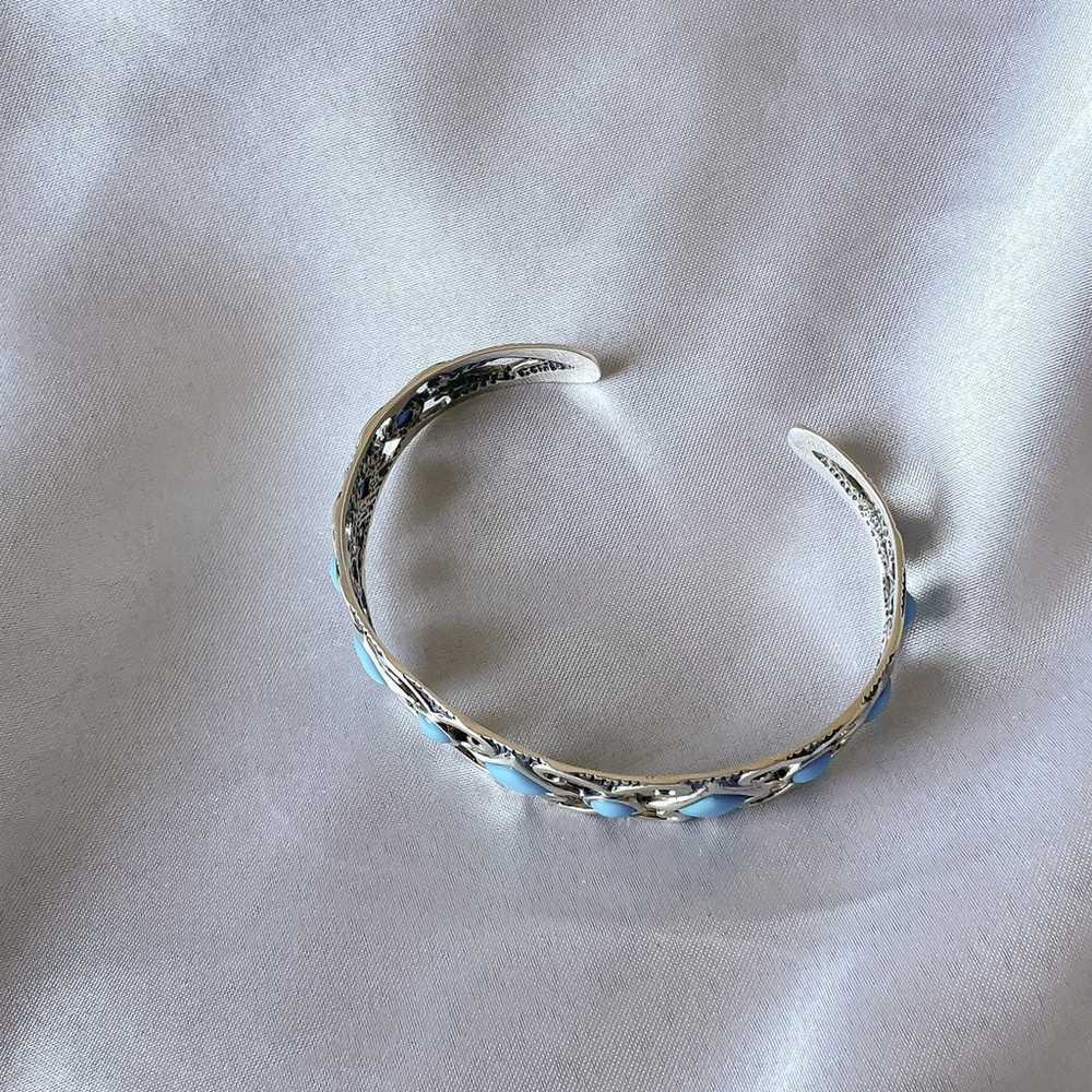 925 silver turquoise cuff bracelet - image 6